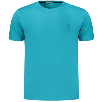 Coveri Moving Azzurro Katoenen T-shirt voor Mannen