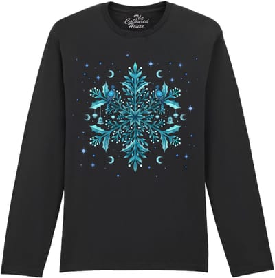 Sneeuwvlok Floral Snowflake The Coloured House Longsleeve T-shirt XXL