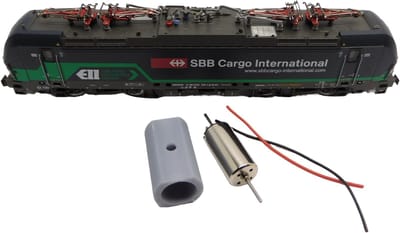 micromotor NF047 N motor ombouwset voor Fleischmann Vectron, BR 193, BLS Re 475, u.a.