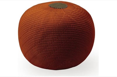 Ronde Poef Poef Poef Gebreide Poef Kruk Zitkussen Boho Home Decor Extra Zitvloer Kussen voor Woonkamer, Slaapkamer, Binnen, Buiten 37 x 50 cm Terracotta