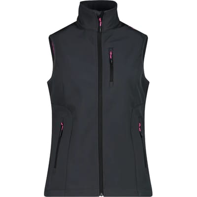 Dames softshell mouwloos jack CMP