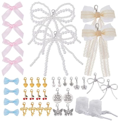 Dailygoods- Schoen Charms 38 Stuks - Strik/Schoenen Hangers - Legering/Kunststof - Casual Schoen Accessoires - Duurzaam - Meerdere Toepassingen - Schoendecoratie