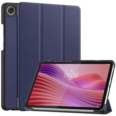 Tablet Hoes Geschikt voor Lenovo Tab One | Book Case met Standaard | Kunstlederen Beschermhoes | Tri-fold | Blauw