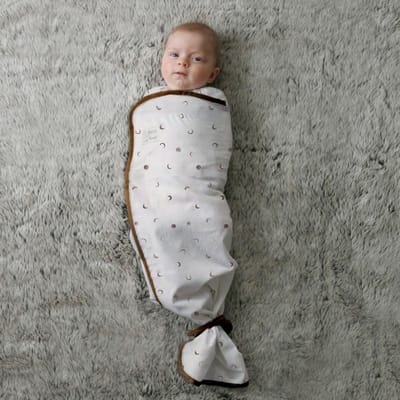 Pacco Piccolo (4-7kg), wit met maan print