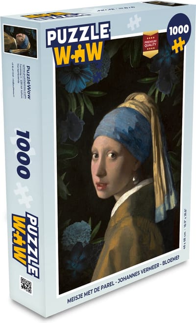 Puzzel Meisje met de parel - Johannes Vermeer - Bloemen - Legpuzzel - Puzzel 1000 stukjes volwassenen
