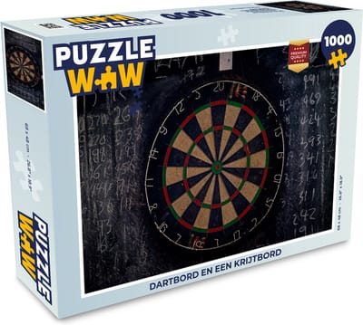 Puzzel Dartbord en een krijtbord - Legpuzzel - Puzzel 1000 stukjes volwassenen