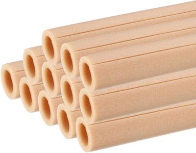 Isolatie Schuim Buis 39,4" Lx1,5" IDx0,4" T - 12 Stuks Isolerende Foam Covers voor Warmtebehoud, Sanitair en AC Pijpen, Bruin