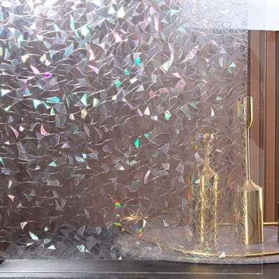 Raamfolie Glas in Lood - Zelfklevend - Antieke Look - Multikleur