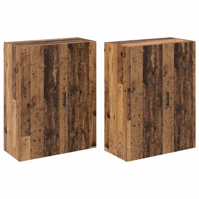 vidaXL - Wandkast - 2 - st - Oudhout - 69,5 - x - 34 - x - 90 - cm - Bewerkt - hout