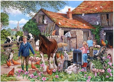Legpuzzel Boerderij - 500 Stukjes - Ontspanning Thuis - Extra Grote Stukken - 48x48cm - Meerkleurig