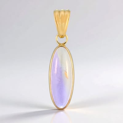 Cavill - Zilveren Hanger met Ametrien 6,8 ct - 925 Sterling Zilver Verguld - Ovaal Paars-Geel Cabochon - Elegant Boliviaans Edelsteen Sieraad