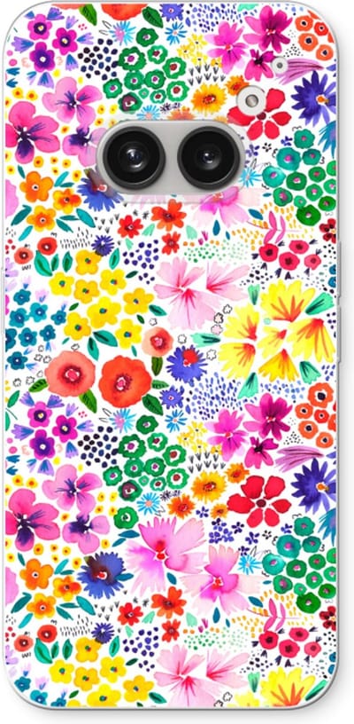 Case Company® - Hoesje geschikt voor Nothing Phone (2a) hoesje - Little Flowers - Soft Cover Telefoonhoesje - Bescherming aan alle Kanten en Schermrand