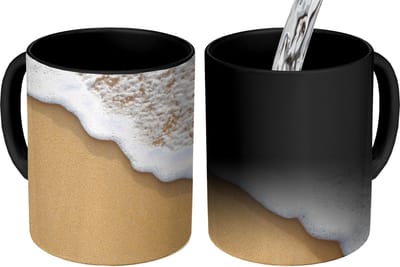 Magische Mok - Foto op Warmte Mokken - Koffiemok - Strand - Water - Zee - Tropisch - Zomer - Magic Mok - Beker - 350 ML - Theemok