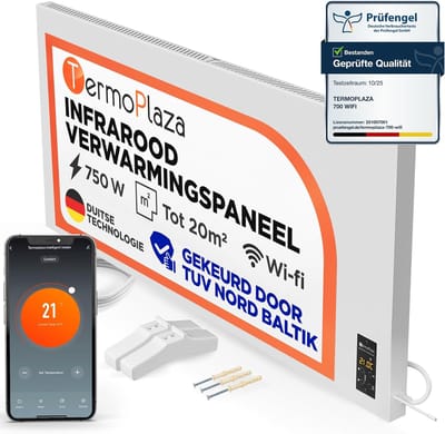Infrarood Verwarming Paneel 750W met WiFi - Staand Elektrisch Convector Kachel