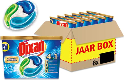Dixan 4in1 Discs Extreme Power Wascapsules - Wasmiddel Capsules - Voordeelverpakking - 6 x 17 wasbeurten