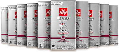 illy Lungo Intenso Koffiecups - Intensiteit 7/9 - 10 x 10 capsules