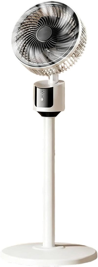 Thijox - Vloerventilator Pedestal Fan, 3-Snelheden Stille Koeling, Robuuste USB-aangedreven Koeler voor Slaapkamer, Kantoor, Camping, Buiten en Binnen