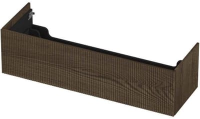 INK - Onderkast 1 Lade Push 2 Open Verticaal Gefreesd Bestaande Uit - 1400x450x376 Mm - Massief Eiken Charcoal