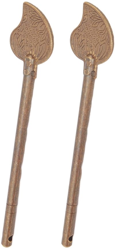 Golden crown - Metalen Huishoudelijke Bladstijl Kast Sleutelgrendel - Retro Deurgrendel - 2 Stuks - Messing Vergrendelpin - Geschikt voor Kastdeuren - 1...