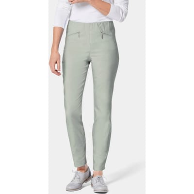 Bengaline broek LOUISA - grijsgroen - Gr. 38 van Goldner Fashion