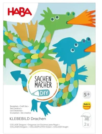 Haba knutselset 2 schubbige collage draken - 5 jaar+