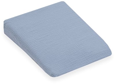 New Baby mousseline kussensloop 30x37cm blauw - Wigkussensloop