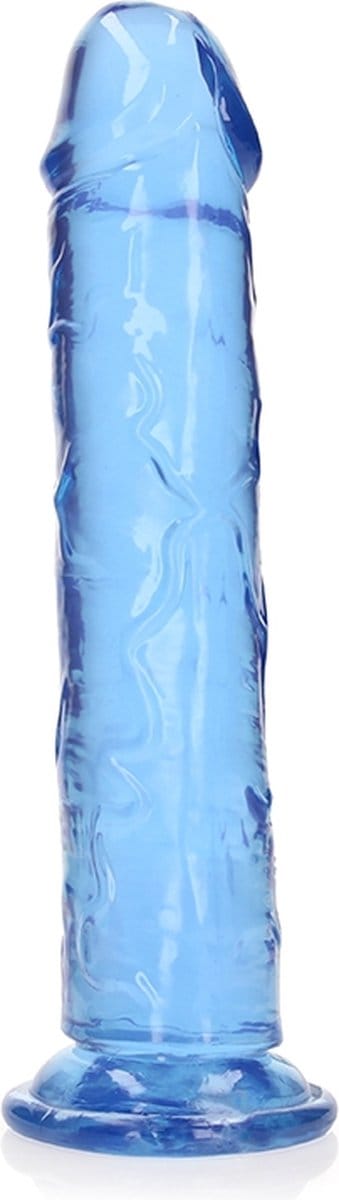 RealRock by Shots Rechtdoor Realistische Dildo met Zuignap - 9'' / 23 - Blauw - 23 cm
