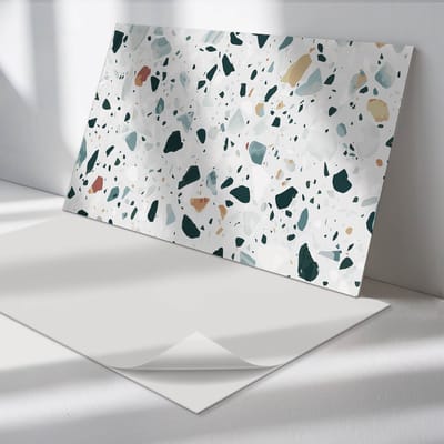 Wallfluent Vinyl Wandpaneel - Steenpatroon met deeltjes Zelfklevend Muurpaneel - 100 cm x 50 cm - Grijs Vinyl Wandpaneel - 1 stuk - Rechthoekig Wandbekleding Vinyl - Texturen Wandpaneel - Vinyl Wandbekleding - Wandpaneel Keuken en Badkamer