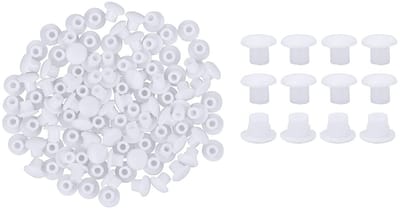 Dailygoody - Boorgaten Afdekkingen - Kunststof Doppen - Ø 5 mm - Witte Stoppen - Bescherming voor Meubels - 50 Stuks