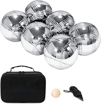 Petanque Set - Jeu de Boules Ballen - Buiten Spelen - Duurzaam Metaal - 725 cm Bal - Zilver