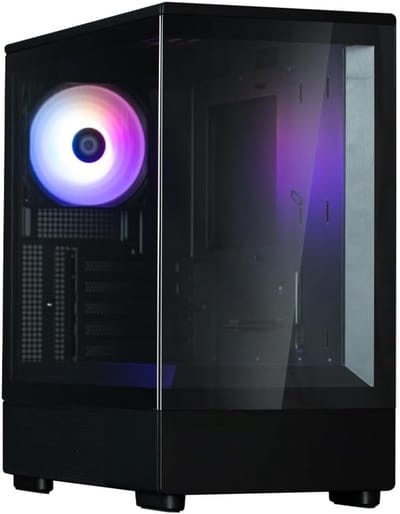 Mini Tower PC Behuizing Zwart met Gehard Glas - Geschikt voor Micro-ATX/Mini-ITX