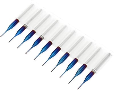 Dailygoody - Kegelfrees - Wolfraamcarbide Blauw Gecoate Frees - 10 Stuks - Precisie Vingerfrezen - Geschikt voor CNC-machines - Ideaal voor Precisiewerk