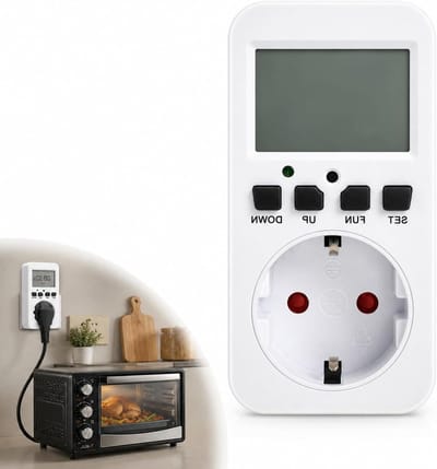 Wattmeter Stopcontact - Energiekosten Meter - Stroomverbruik Meten - LCD Achtergrondverlichting - 16A Maximale Stroom - Wit