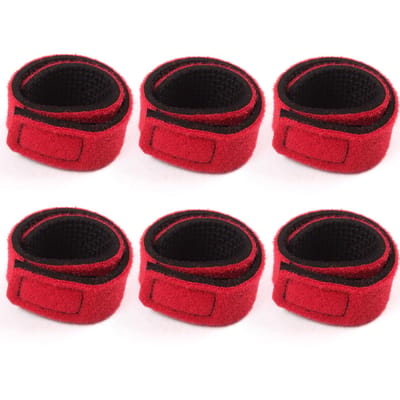 12 stuks Hengelbanden Hengel Wikkelband Elastische Hengelhouder Riemen 6pcs