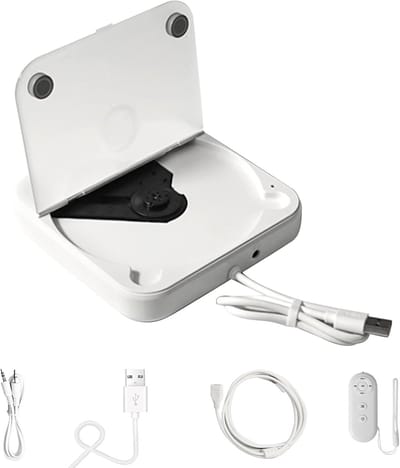 Auto CD Speler - Draagbare CD Speler - Muziek Afspelen - Anti-Schok Afspelen - 16.5 x 14.6 x 5.2 cm