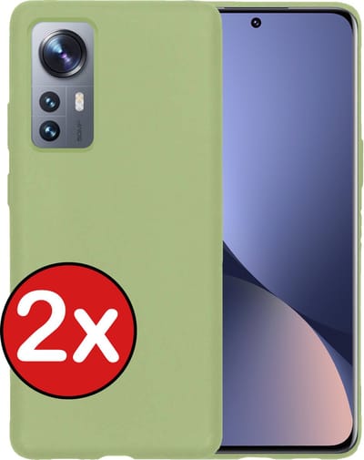 Hoesje - 2 Stuks - Geschikt voor Xiaomi 12X - Sterk & Shockproof - Telefoonhoes - Back Cover - Case Siliconen - Telefoon Hoes - Groen