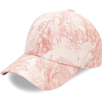Luxe Outdoor Sport Honkbalpet Lente Zomer Bloemenprint Verstelbaar Heren Dames Petten Mode Hip Hop Pet 56-58cm white