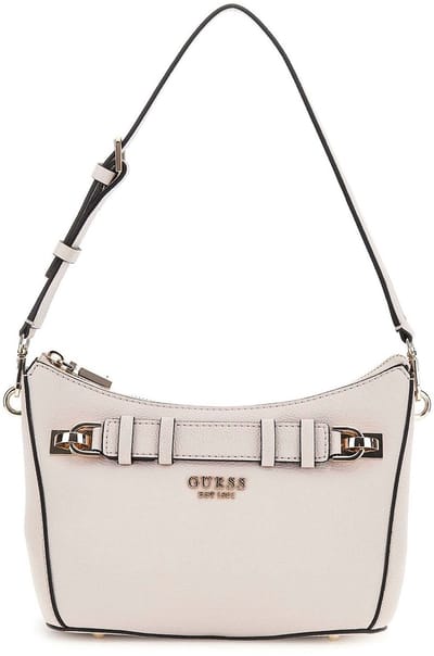 GUESS schoudertas Gregoria Top Zip Shoulder Bag Stone wit