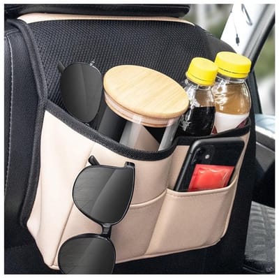 Allecto - Autostoel opbergtas - Organisator voor auto - Beige