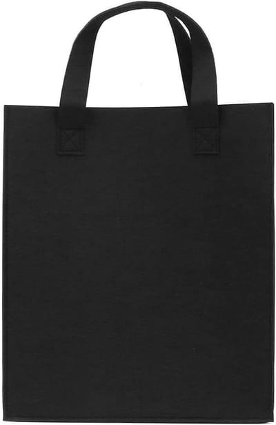 Document Tote Bag van vilt - Set van 3 stuks - Zwarte tas voor winkelen en reclame