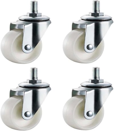 4 Stuks Zwenkwielen Nylon 40mm voor Meubels en Apparaten, Draaglast 100kg