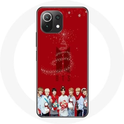 Coque pour Xiaomi Mi 11 Lite BTS Bangtan Garçons Fond Rouge Cadeau de Noël 2023