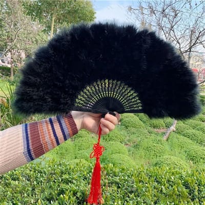 Vouwfans van kant voor bruiloften, feesten en kostuums - Vintage handfans voor zomer en carnaval