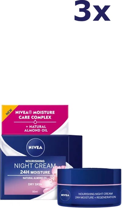 x3 Nivea Essentials Herstellende Nachtcrème - 50ML