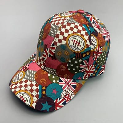 Nieuwe Klassieke UK Vlag Graffiti Heren Dames Baseballpetten Katoen Letter Ademend Streetwear Mode Sport Zacht Casual Hip Hop Petten 54-60cm&>8Y