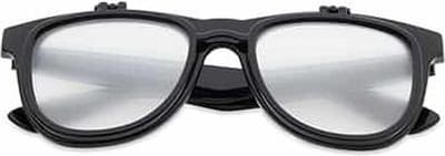 Freaky Glasses® - flipstyle spacebril - dubbel effect - festival bril - dames en heren - zwart