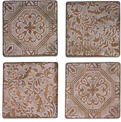 Onderzetters motief tegel, s/4 9,5x9,5cm