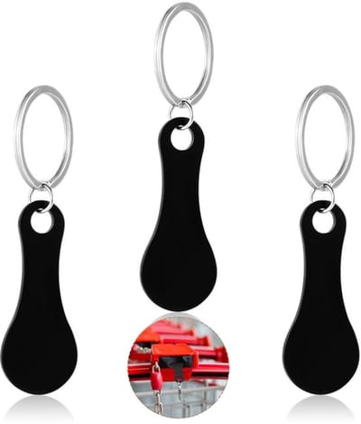 Dailygoods - Roestvrij stalen winkelwagen token - Sleutelhanger met