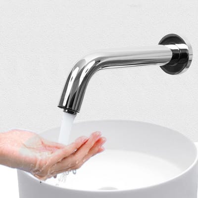 Dailygoods- Waterkraan met Infrarood Sensor - Roestvrij Staal - Inductie Kraan - Warm/Koud Water - Voor Wastafel - 100% Nieuw