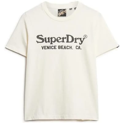 Superdry - Metallic Venue T-shirt met relaxte pasvorm - Dames - T-shirts